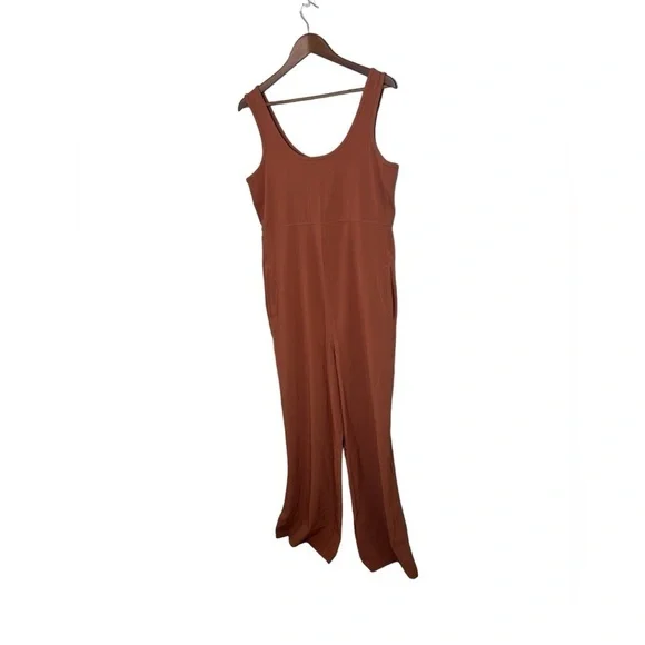 NWOT Athleta Women’s Passenger M/T  Wide Leg Rust Jumpsuit - Picture 3 of 11